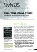 Rally people around a vision