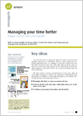 Managing your time better