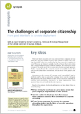 The challenges of corporate citizenship