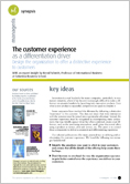 The customer experience as a differentiation driver