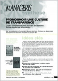 Promouvoir une culture de transparence