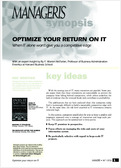 Optimize the profitability of your IT investments