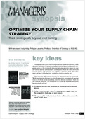 Optimize your supply chain strategy