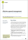 Effective upward management