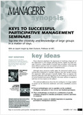 Keys to successful participative management seminars