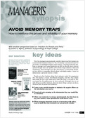 Avoid memory traps