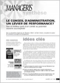 Le conseil d'administration, un levier de performance?