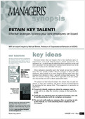 Retain key talent!