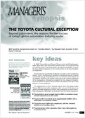 The Toyota cultural exception