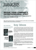 Revive your company's entrepreneurial spirit