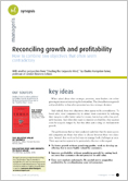 Reconciling growth and profitability