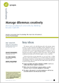 Manage dilemmas creatively