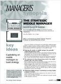 The strategic role of middle management