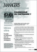 Fournisseur ou partenaire?