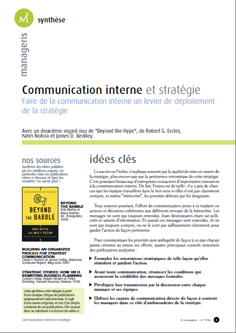 Communication interne et stratégie