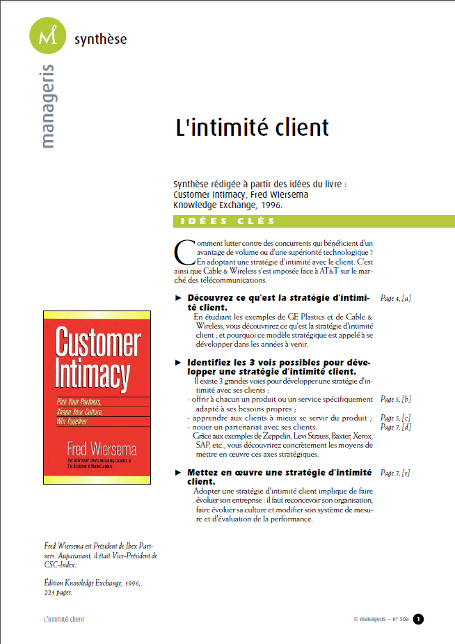 L'intimité client